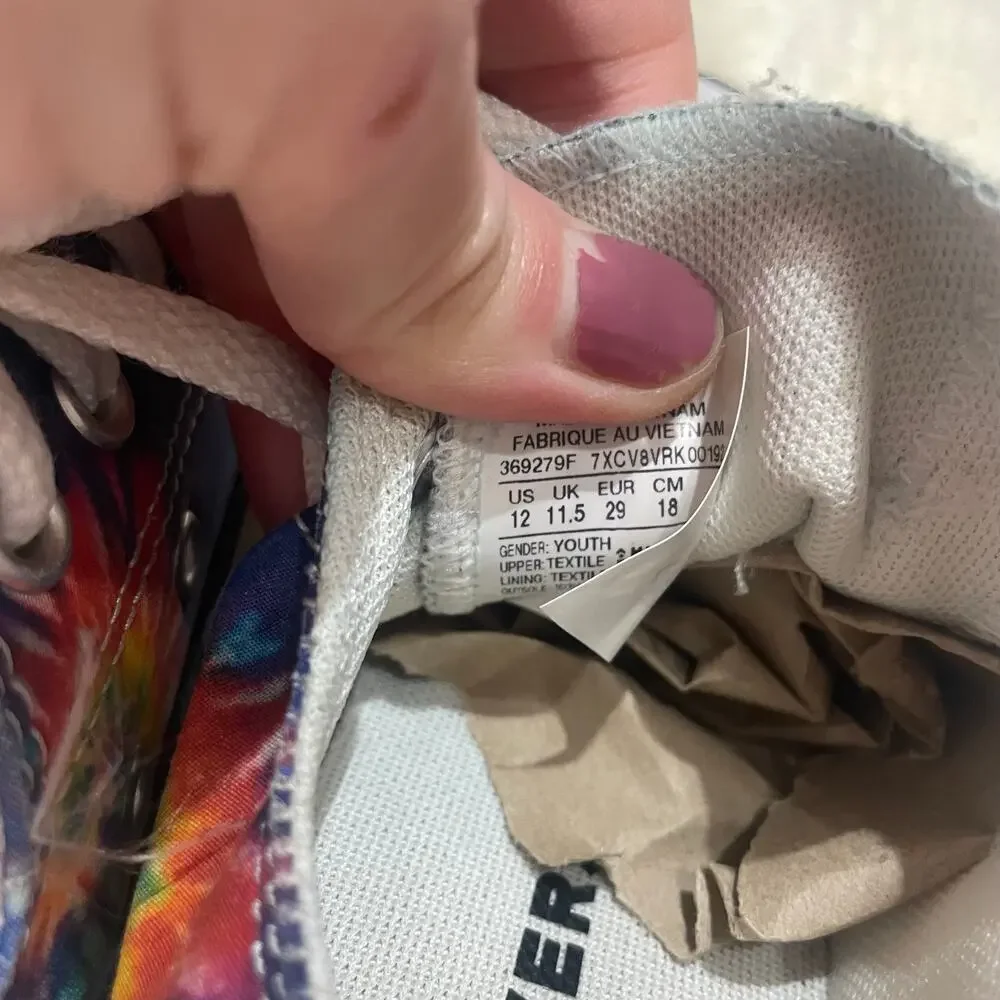 Converse Chuck Taylor Sneakers All Star Tie Dye Multicolor KIDS SIZE 12